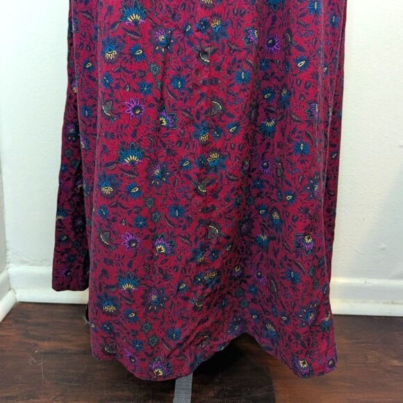 VTG Maggie Lawrence Cottagecore Prairiecore Garden Girl Boho Button Skirt LG - Picture 8 of 9